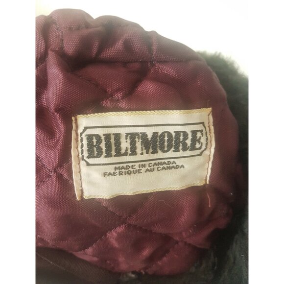 BILTMORE Women's Fur Hat Brown Ear Flaps Medium Vintage with Feather - Picture 3 of 12